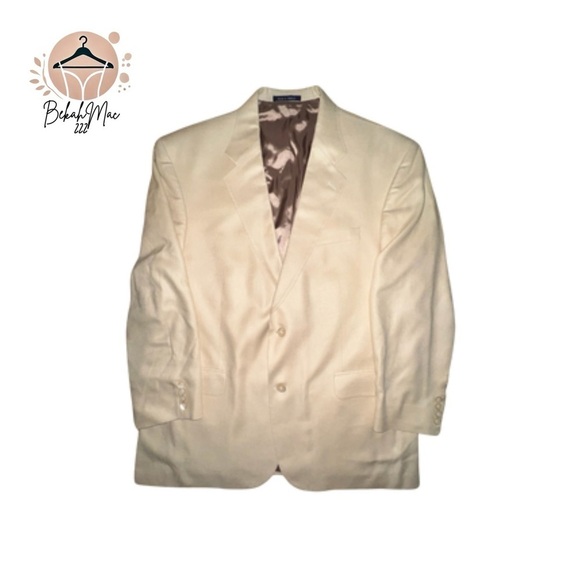 Lands’ End Beige Two-Button Blazer Men’s 46R - Picture 1 of 6